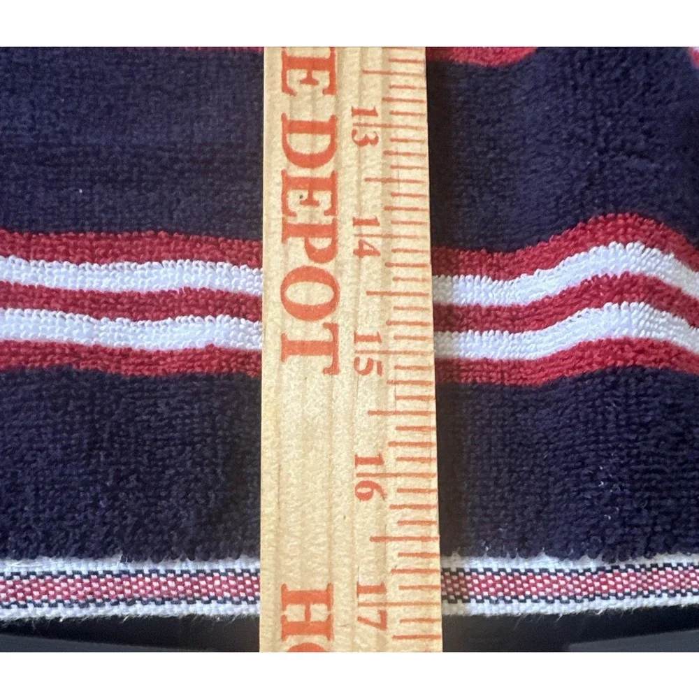 Tommy Hilfiger Stripe, Red, White Navy Hand Towel Cotton 16